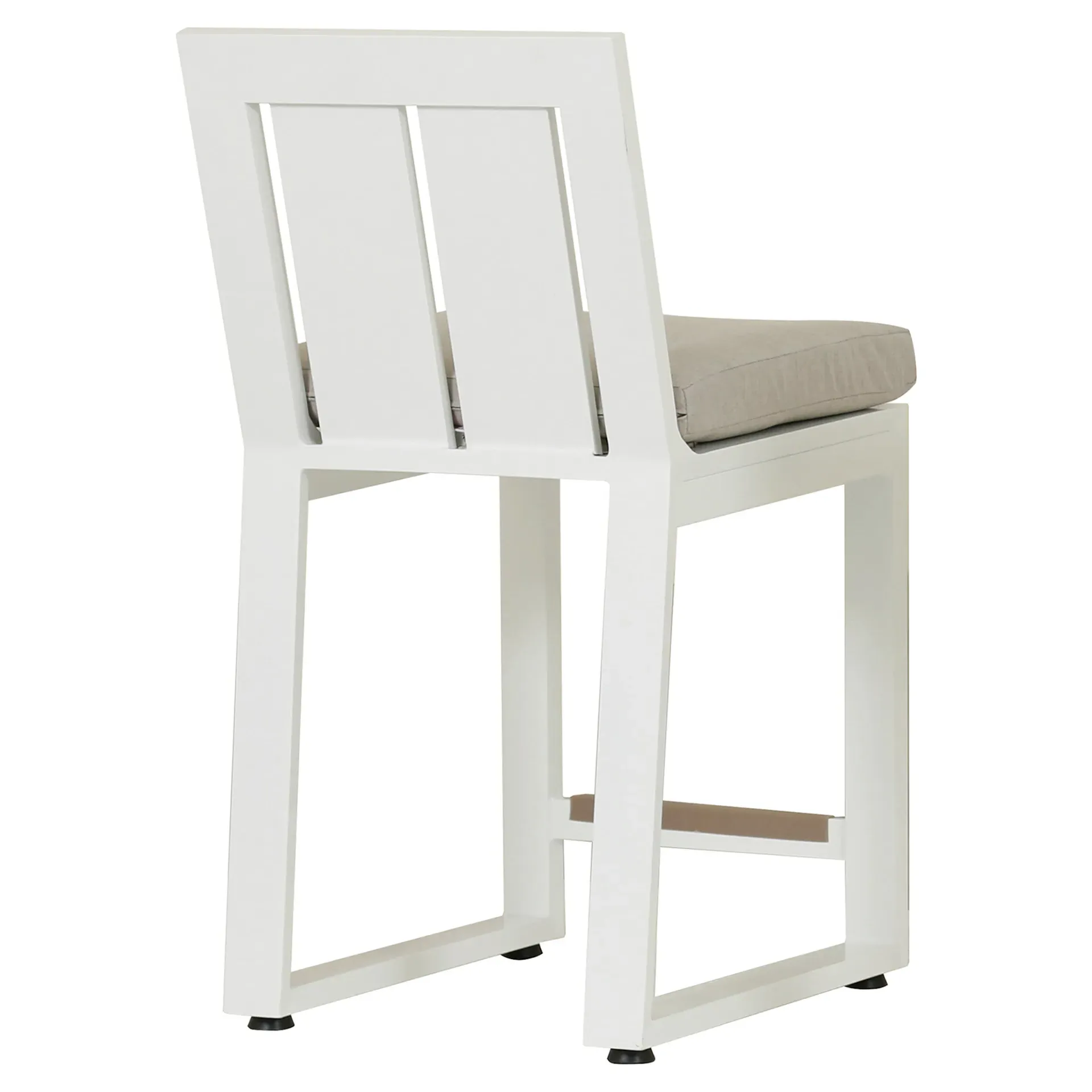Roman Outdoor Counter Stool - White, Aluminum