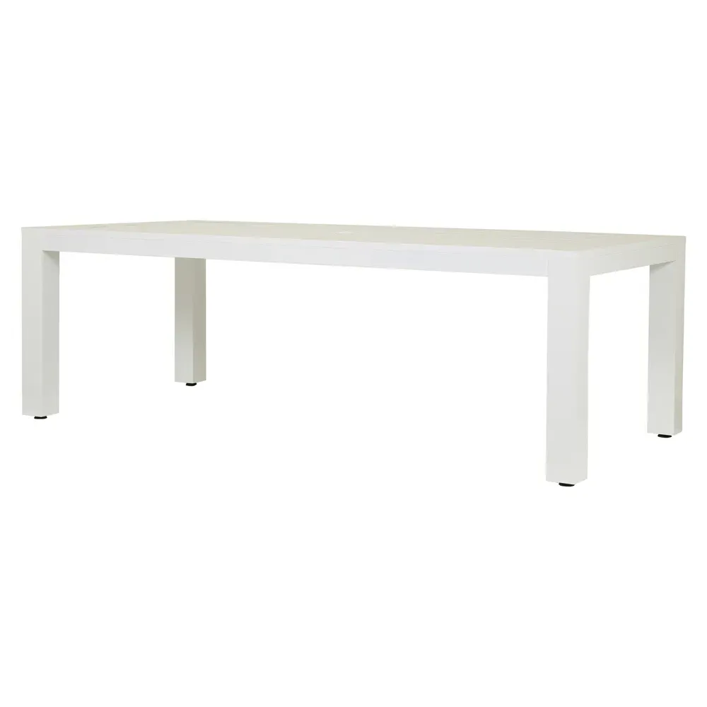 Roman Rectangular Outdoor Dining Table - White, Metal