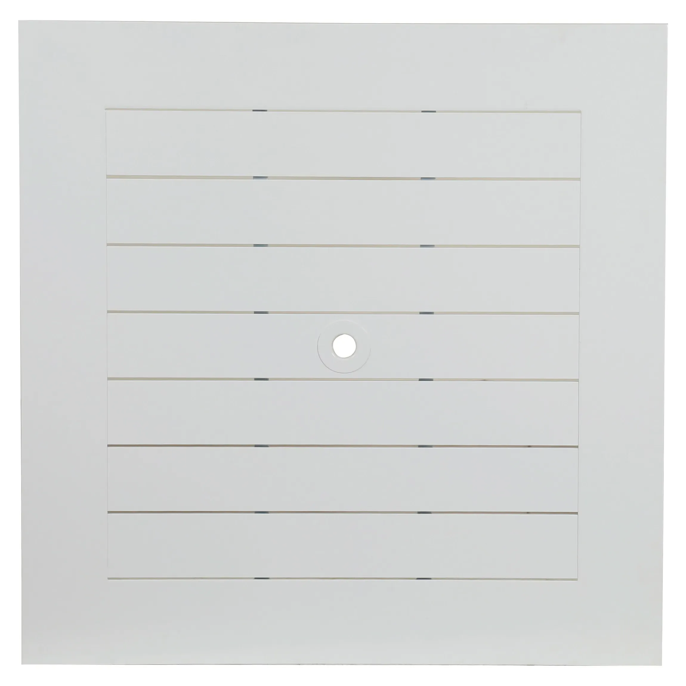 Roman Square Outdoor Dining Table - White, Metal