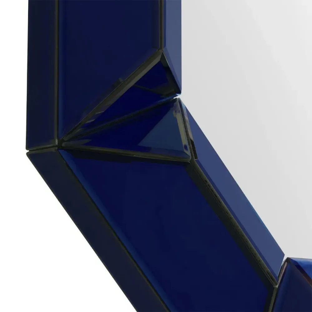 Romano Octagonal Wall Mirror - Sapphire Blue, Mirrored Glass