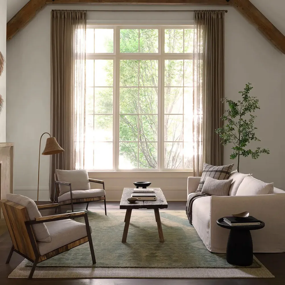 Romi Global Oushak Hand Knotted Rug - Light Blue, Wool