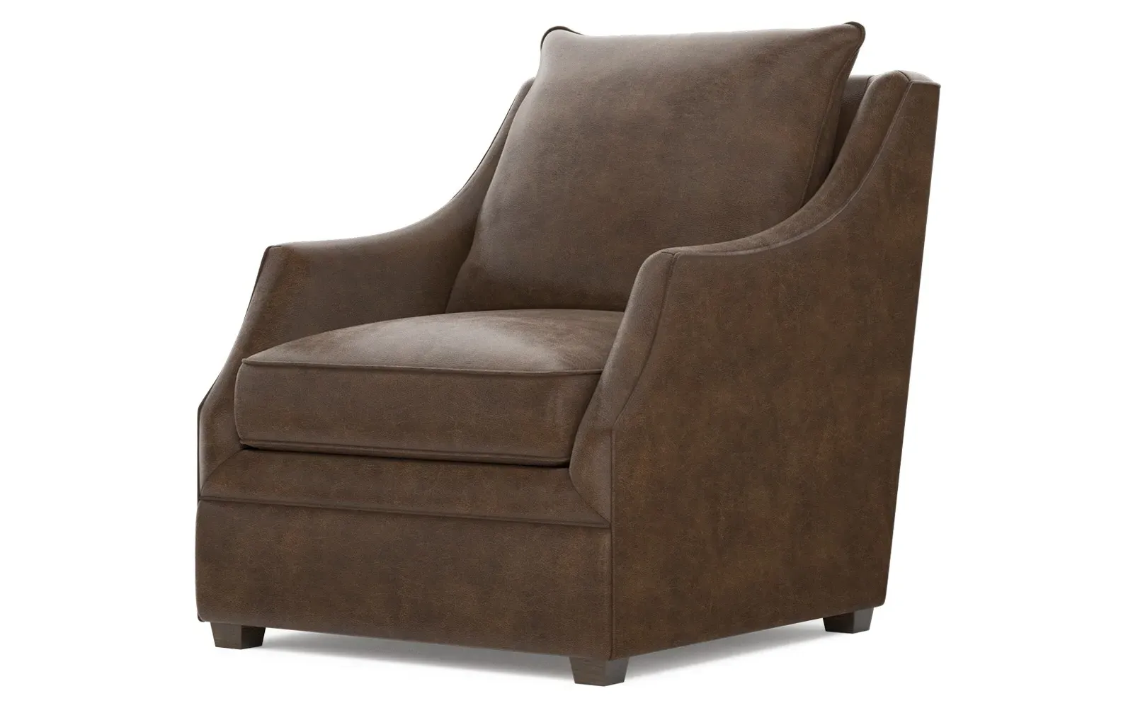Romilly Leather Chair - Saddle Brown