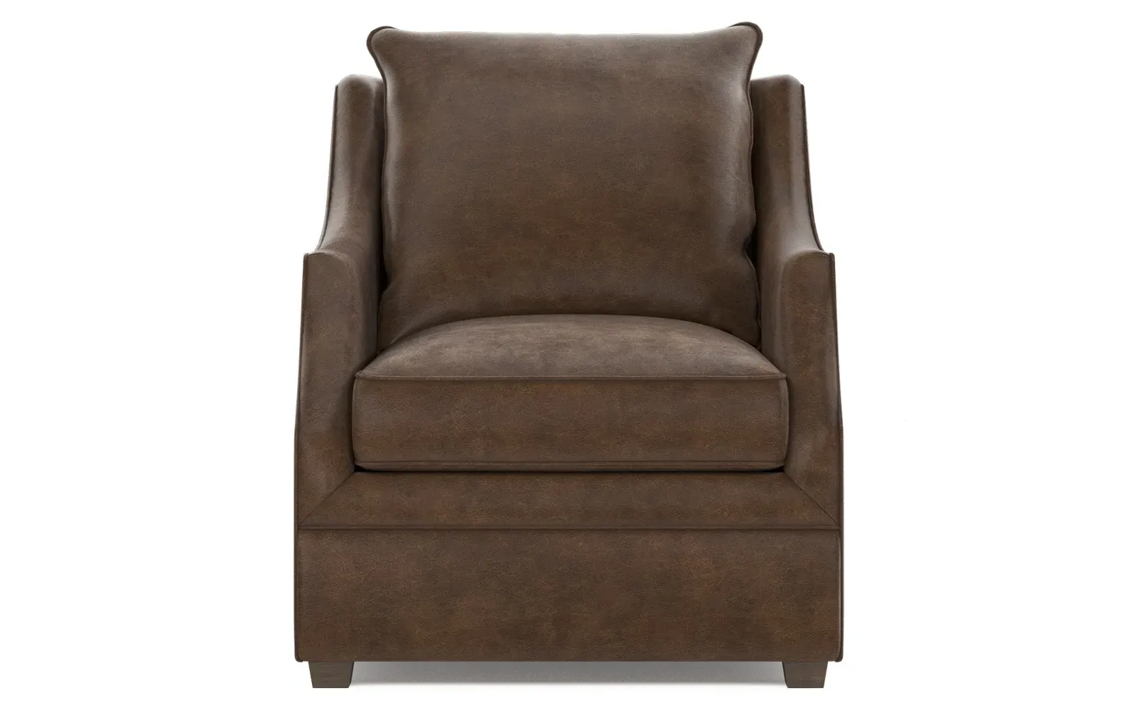 Romilly Leather Chair - Saddle Brown
