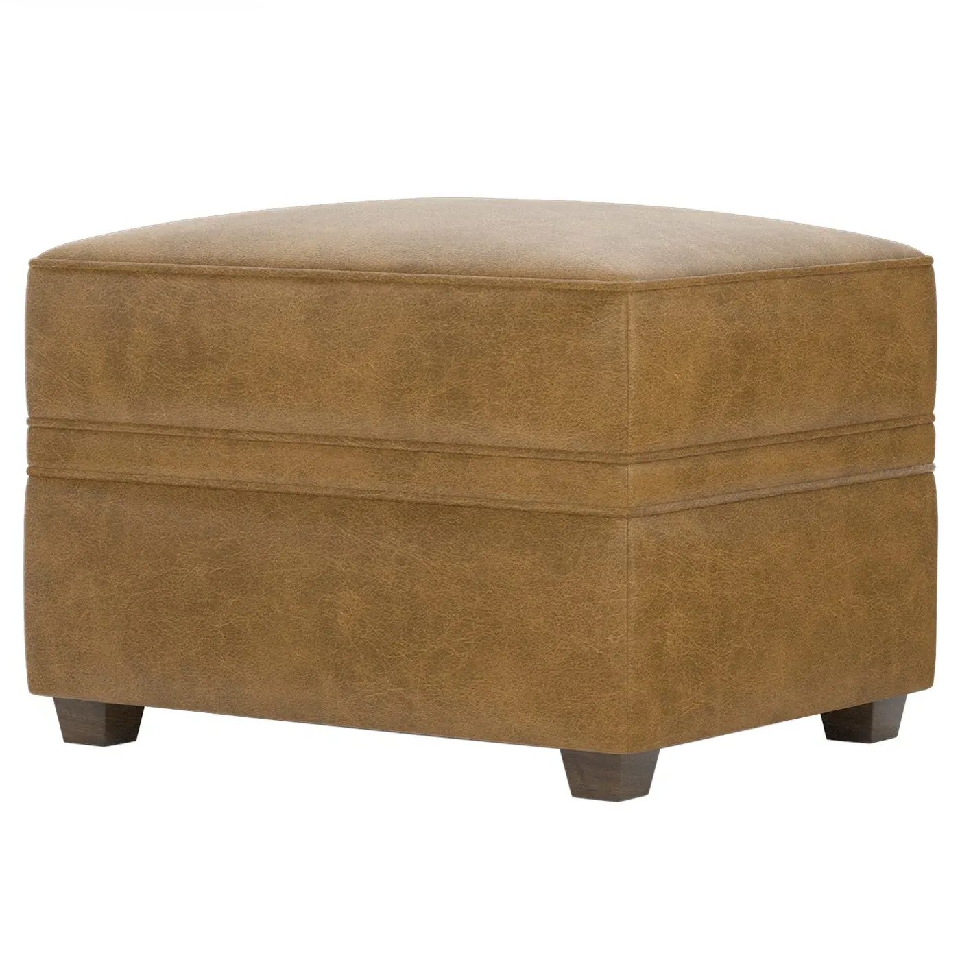 Romilly Ottoman - Butterscotch, Leather image