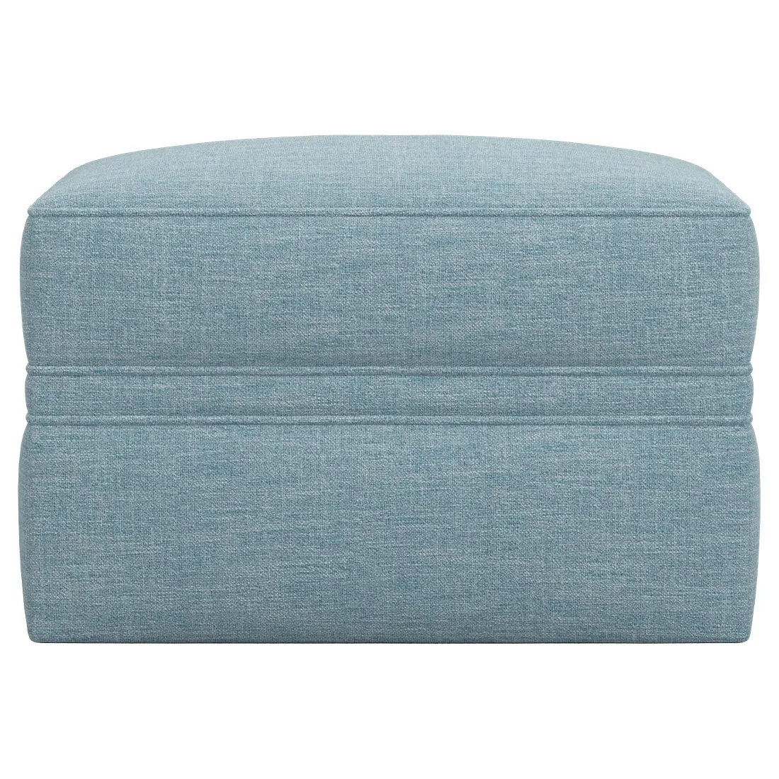 Romilly Ottoman Upholstered to Floor - Eggshell Blue image