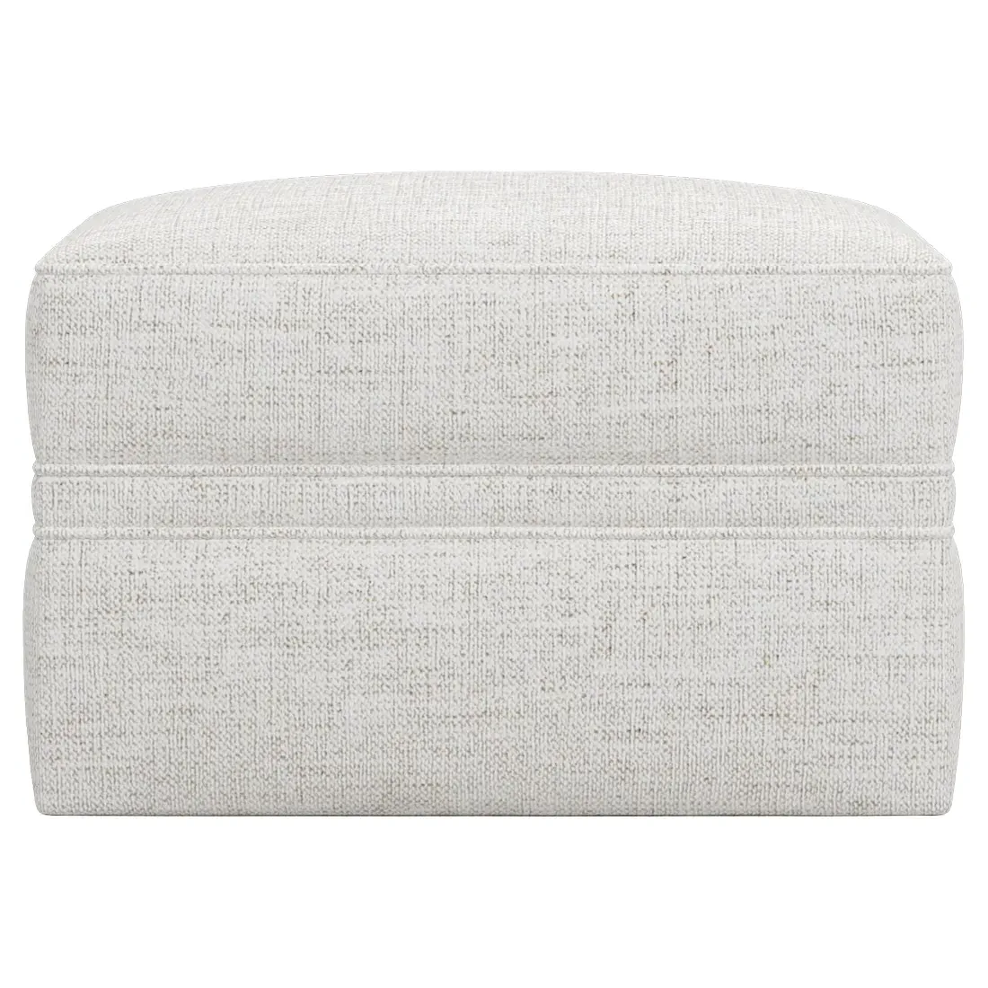 Romilly Ottoman Upholstered to Floor - Heathered Ivory image