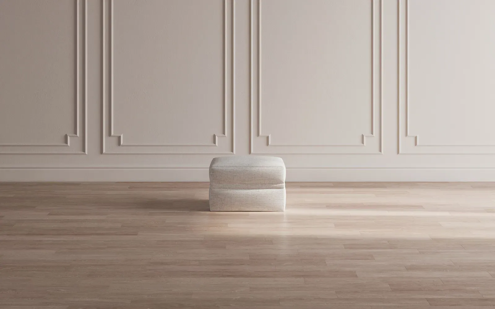 Romilly Ottoman Upholstered to Floor - Slate Blue