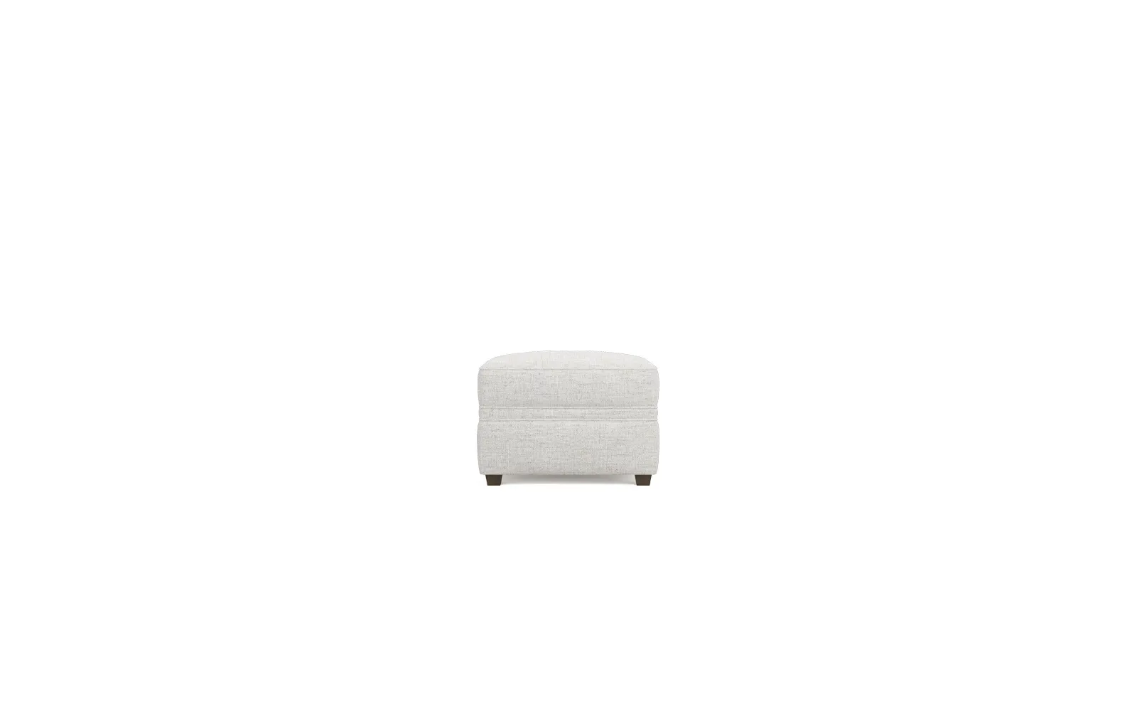 Romilly Ottoman with Espresso Legs - Heathered Ivory