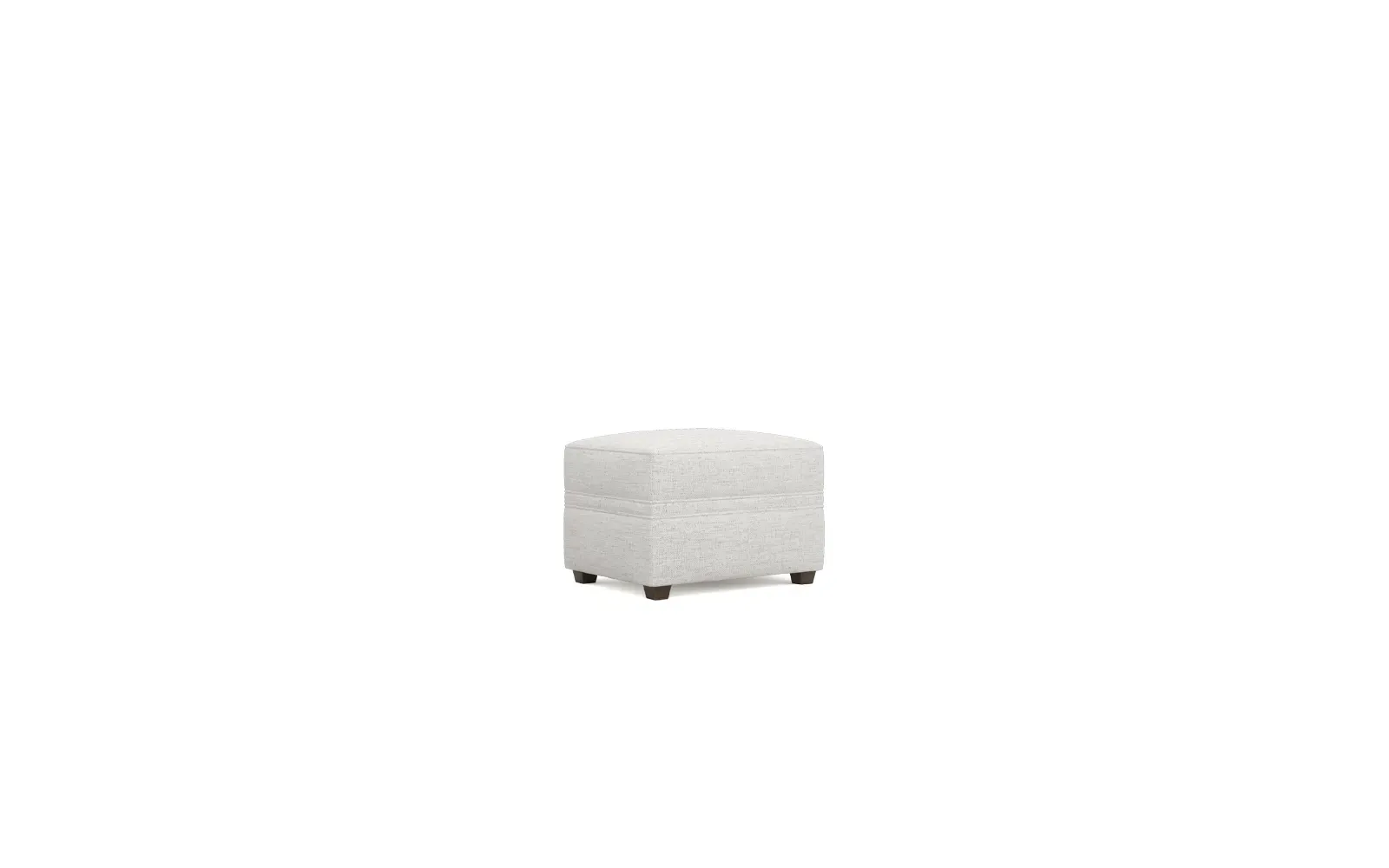 Romilly Ottoman with Espresso Legs - Heathered Ivory