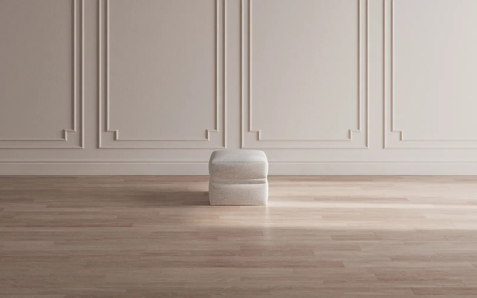 Romilly Performance Ottoman Upholstered to Floor - Dove