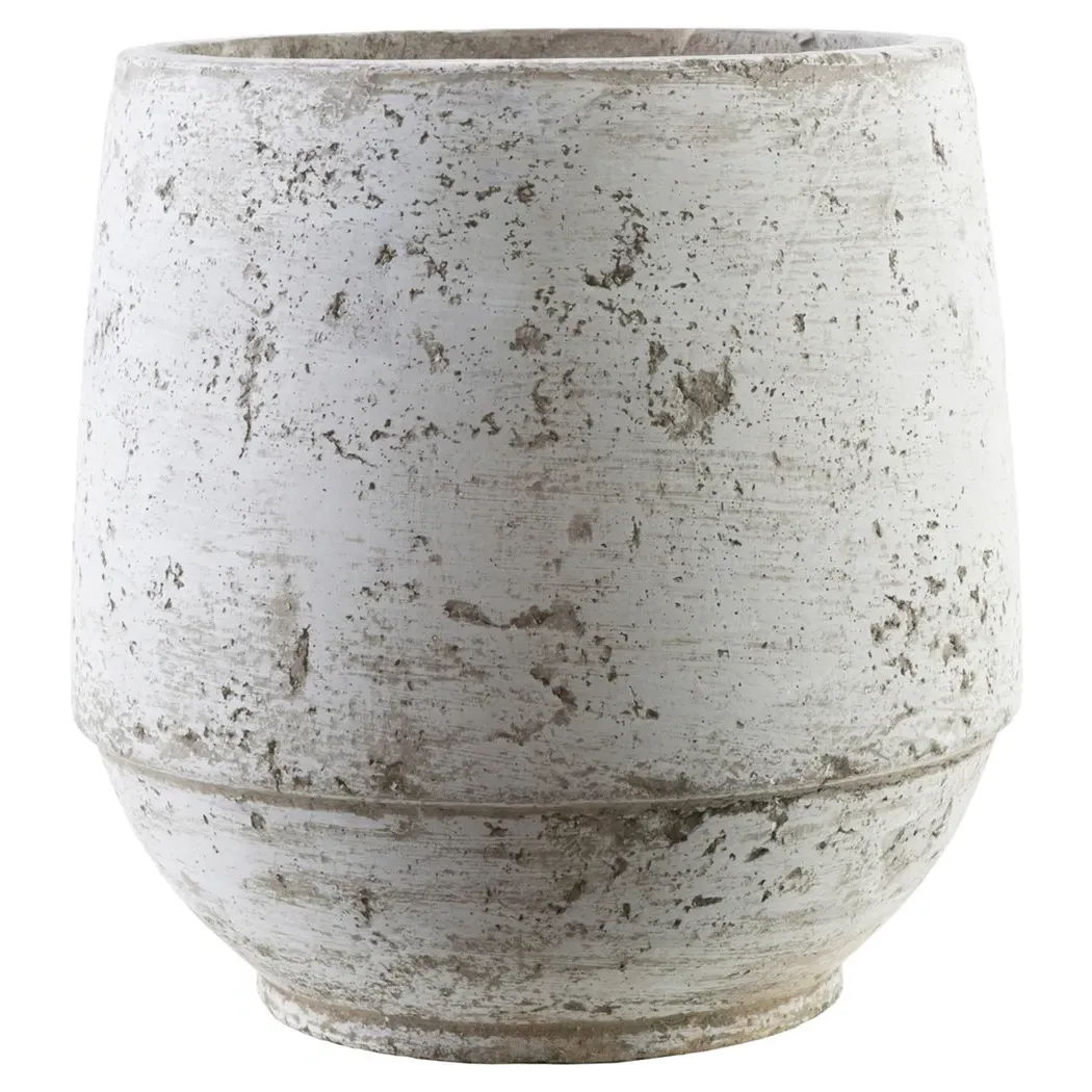 Romina Medium Cement Planter - Distressed Grey