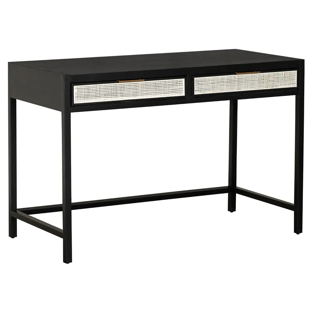 Ronaldo 2 Drawer Desk - Black, Oak