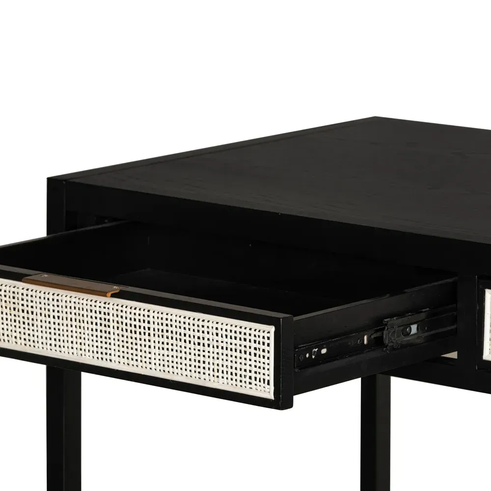 Ronaldo 2 Drawer Desk - Black, Oak