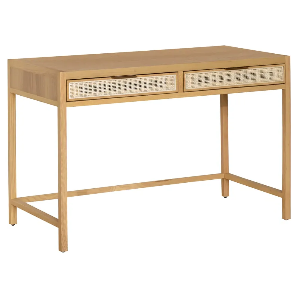 Ronaldo 2 Drawer Desk - Natural Brown, Oak