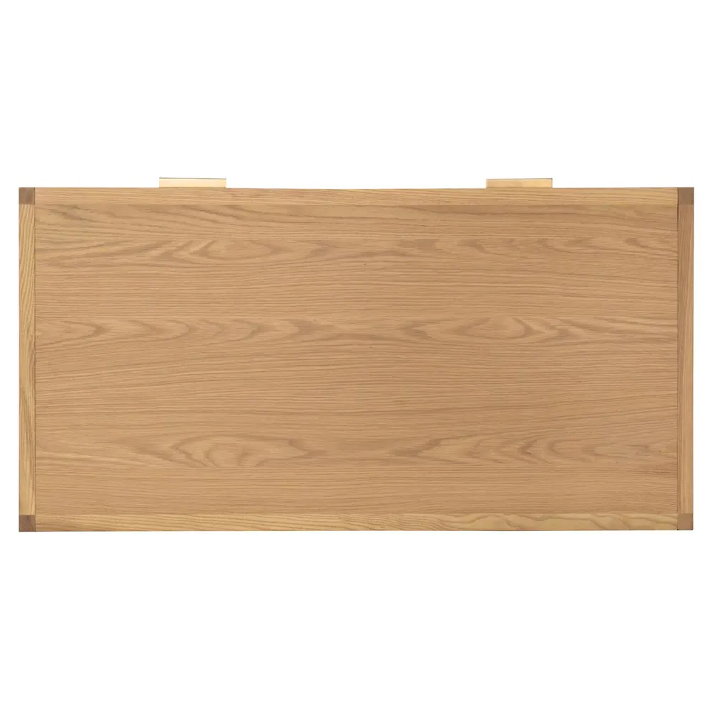 Ronaldo 2 Drawer Desk - Natural Brown, Oak