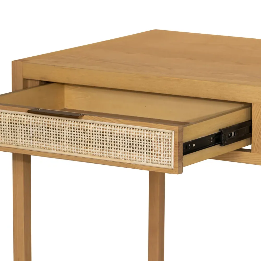 Ronaldo 2 Drawer Desk - Natural Brown, Oak