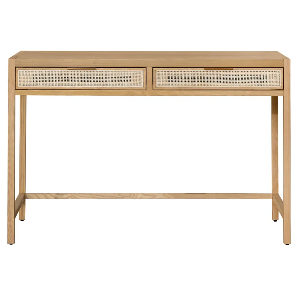 Ronaldo 2 Drawer Desk - Natural Brown, Oak