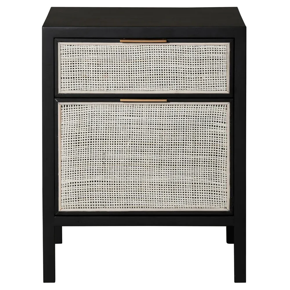 Ronaldo 2 Drawer Office Cabinet - Black, Pine image