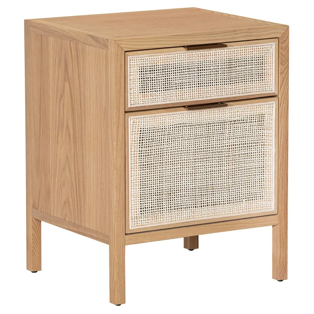 Ronaldo 2 Drawer Office Cabinet - Natural Brown, Pine