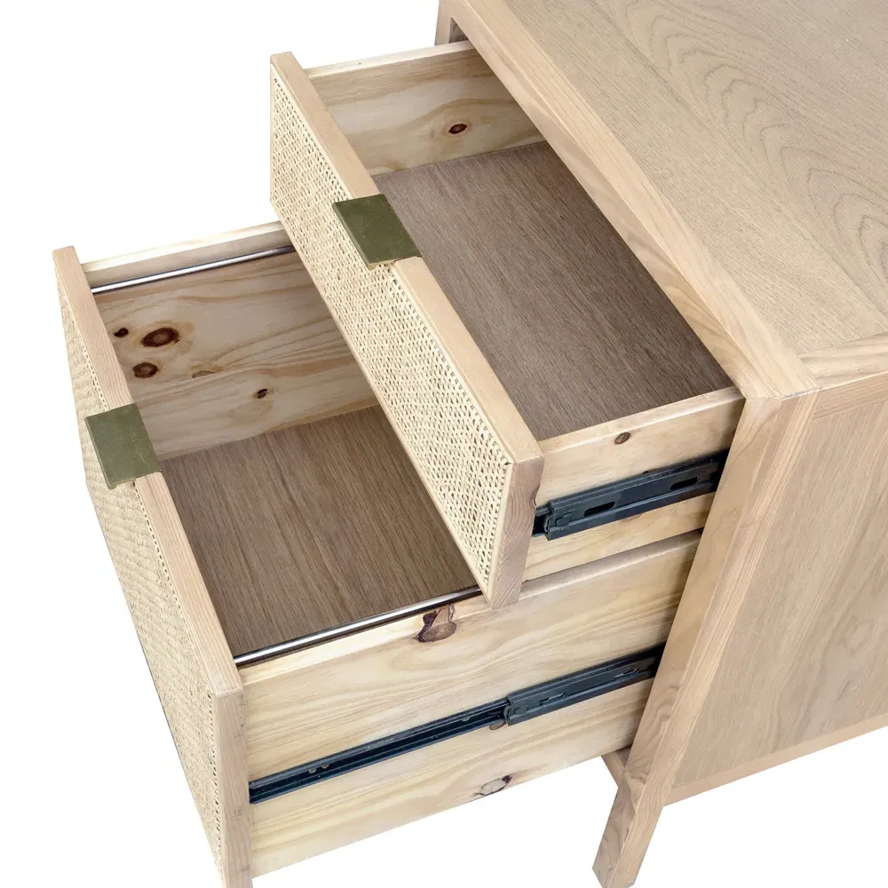 Ronaldo 2 Drawer Office Cabinet - Natural Brown, Pine