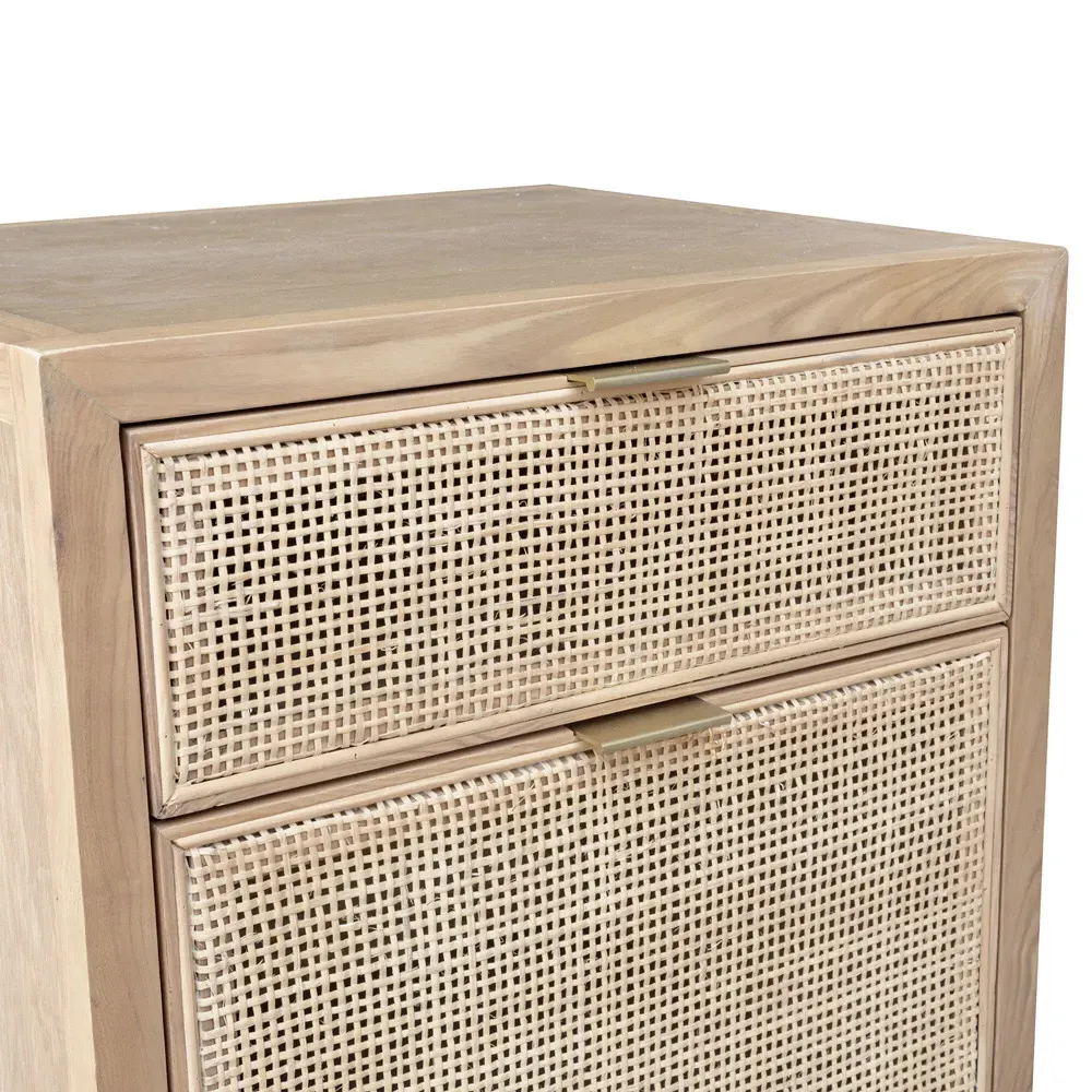 Ronaldo 2 Drawer Office Cabinet - Natural Brown, Pine