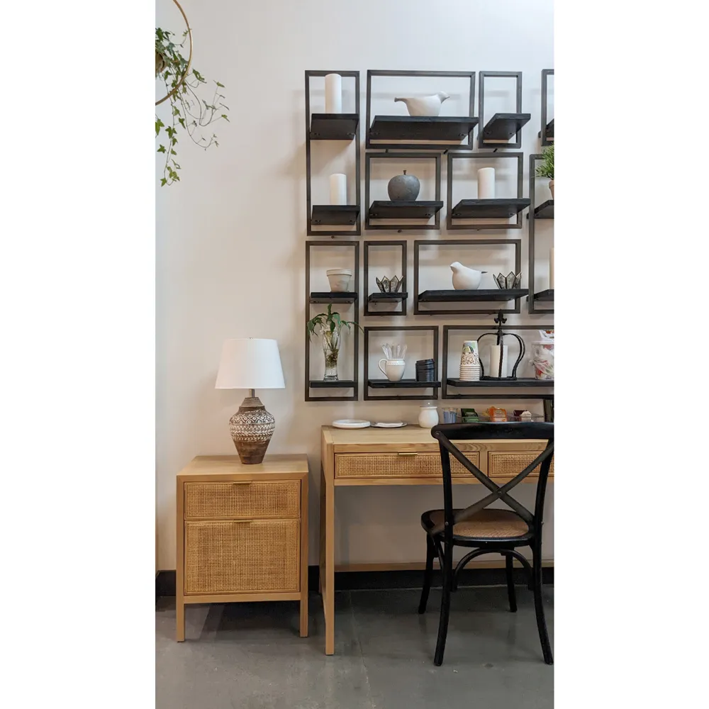 Ronaldo 2 Drawer Office Cabinet - Natural Brown, Pine