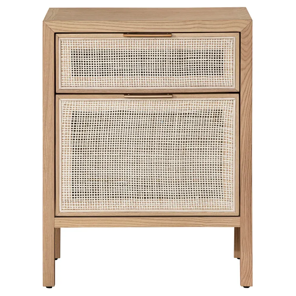 Ronaldo 2 Drawer Office Cabinet - Natural Brown, Pine
