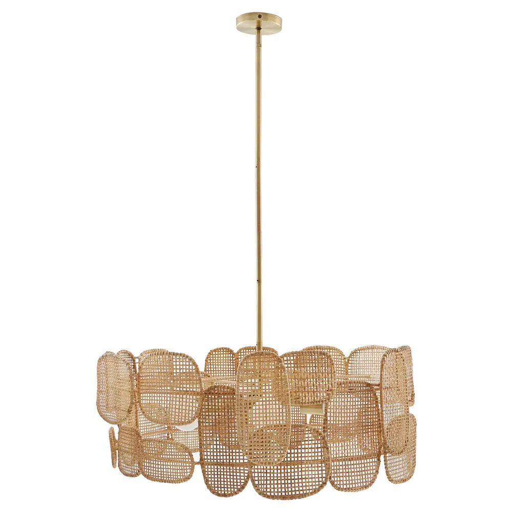 Ronaldo Chandelier - Beige, Rattan