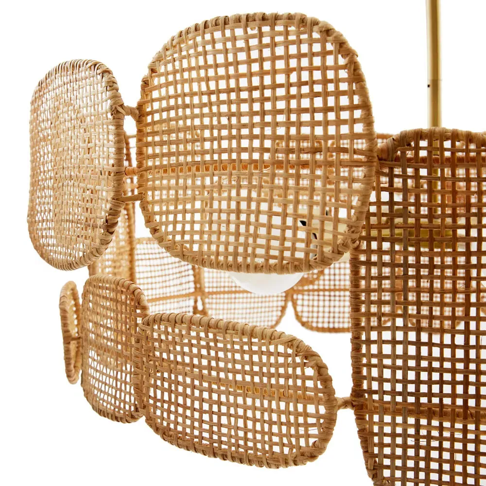 Ronaldo Chandelier - Beige, Rattan