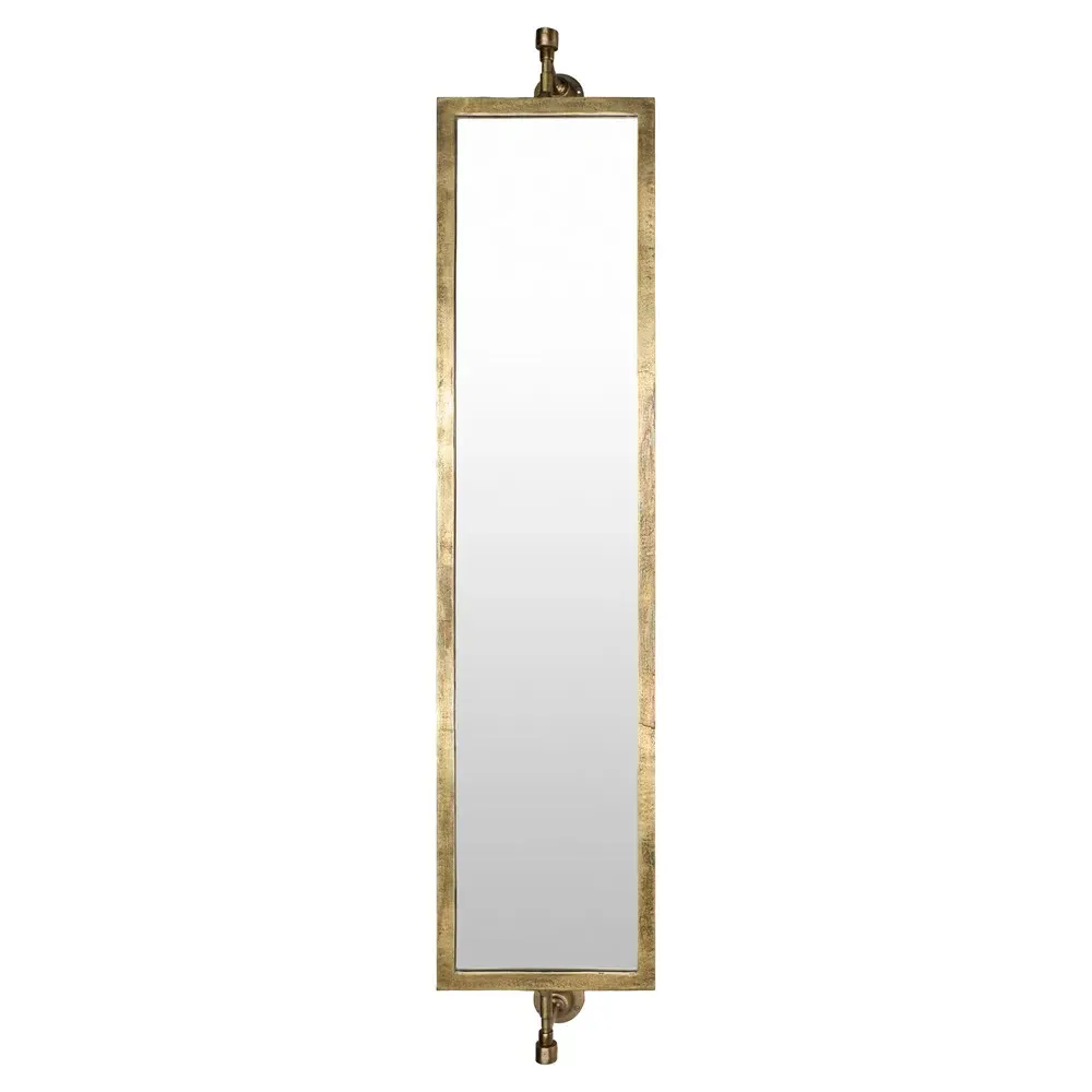 Ronin 76" Wall Mirror - Gold, Metal