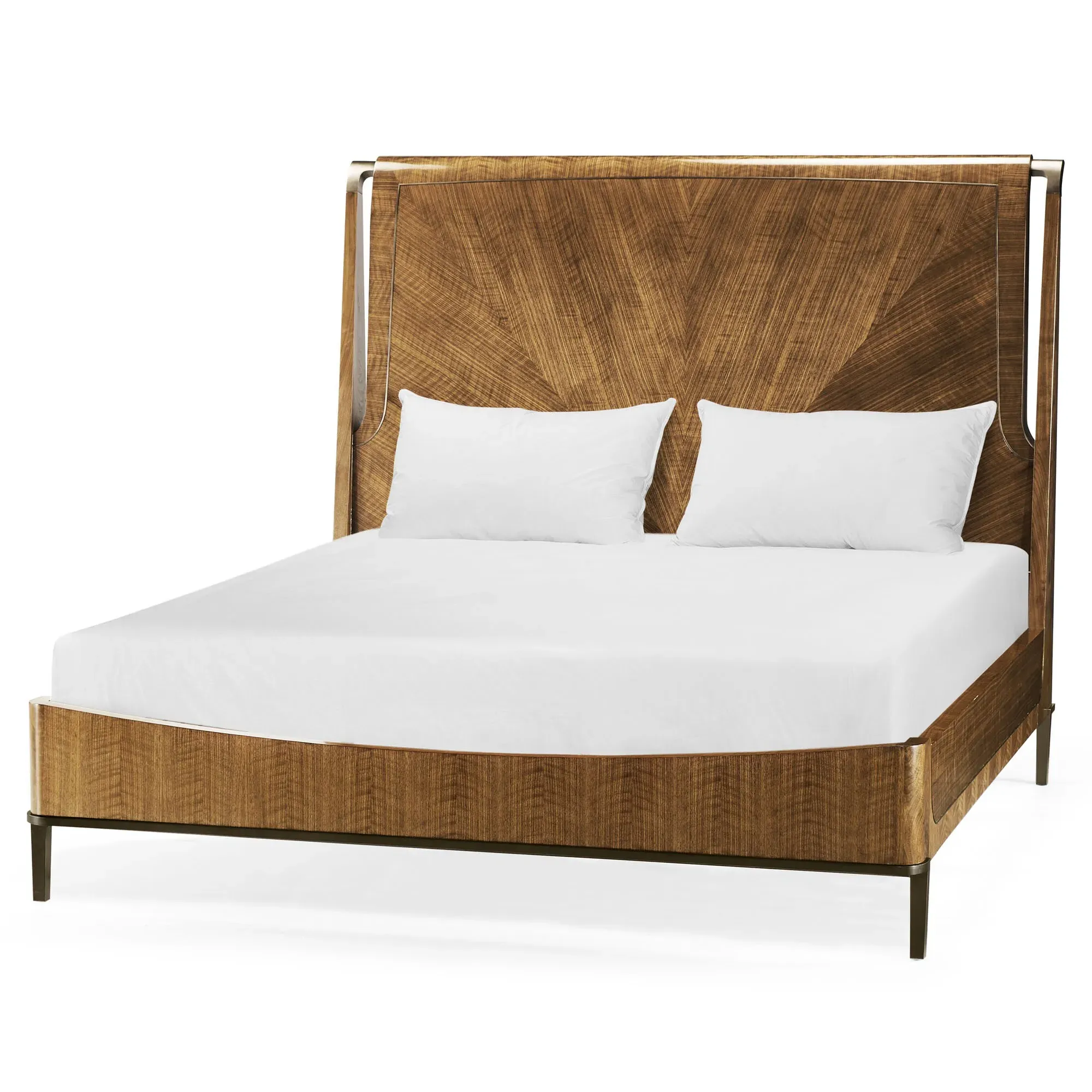 Ronin King Size Bed Frame - Brown, Walnut