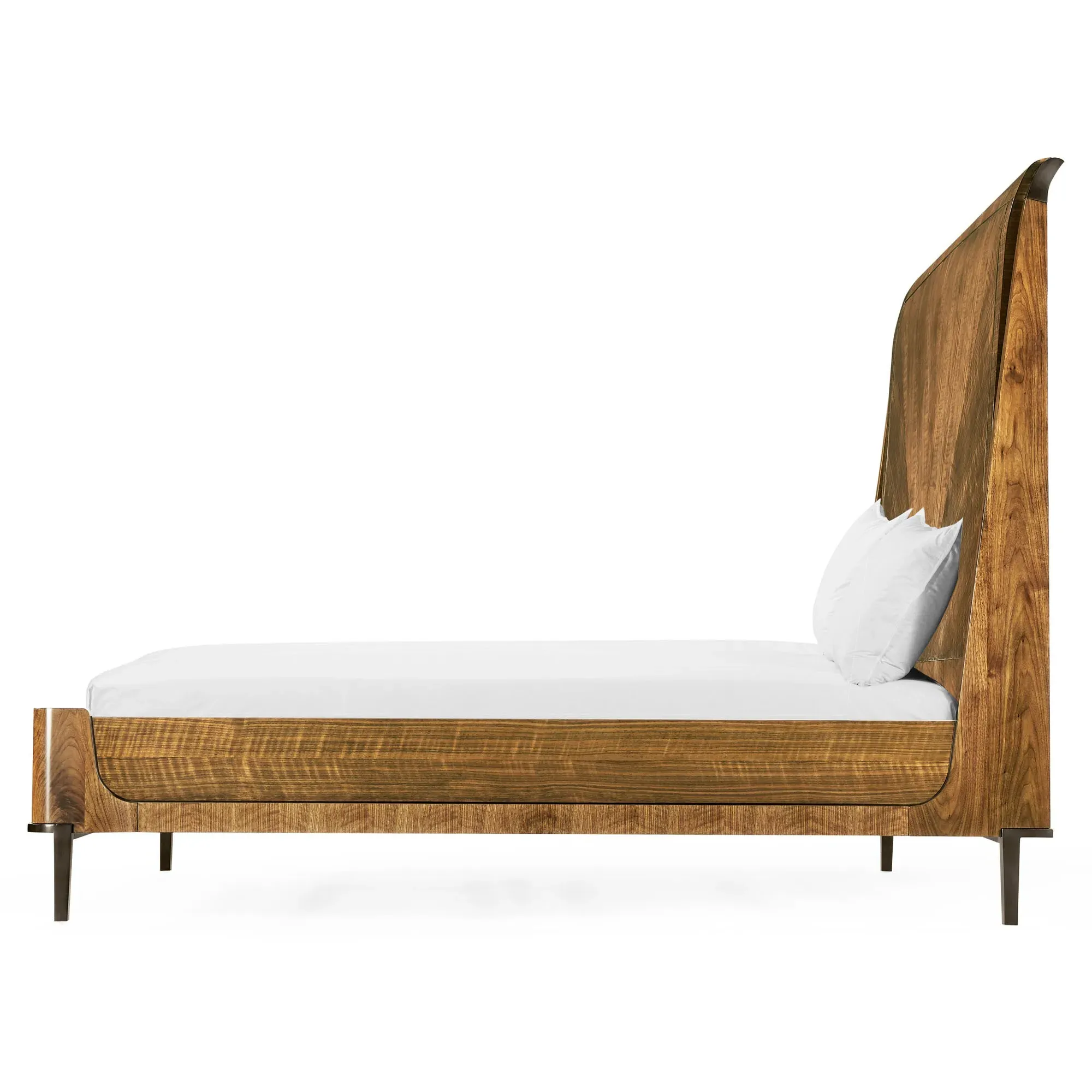 Ronin King Size Bed Frame - Brown, Walnut