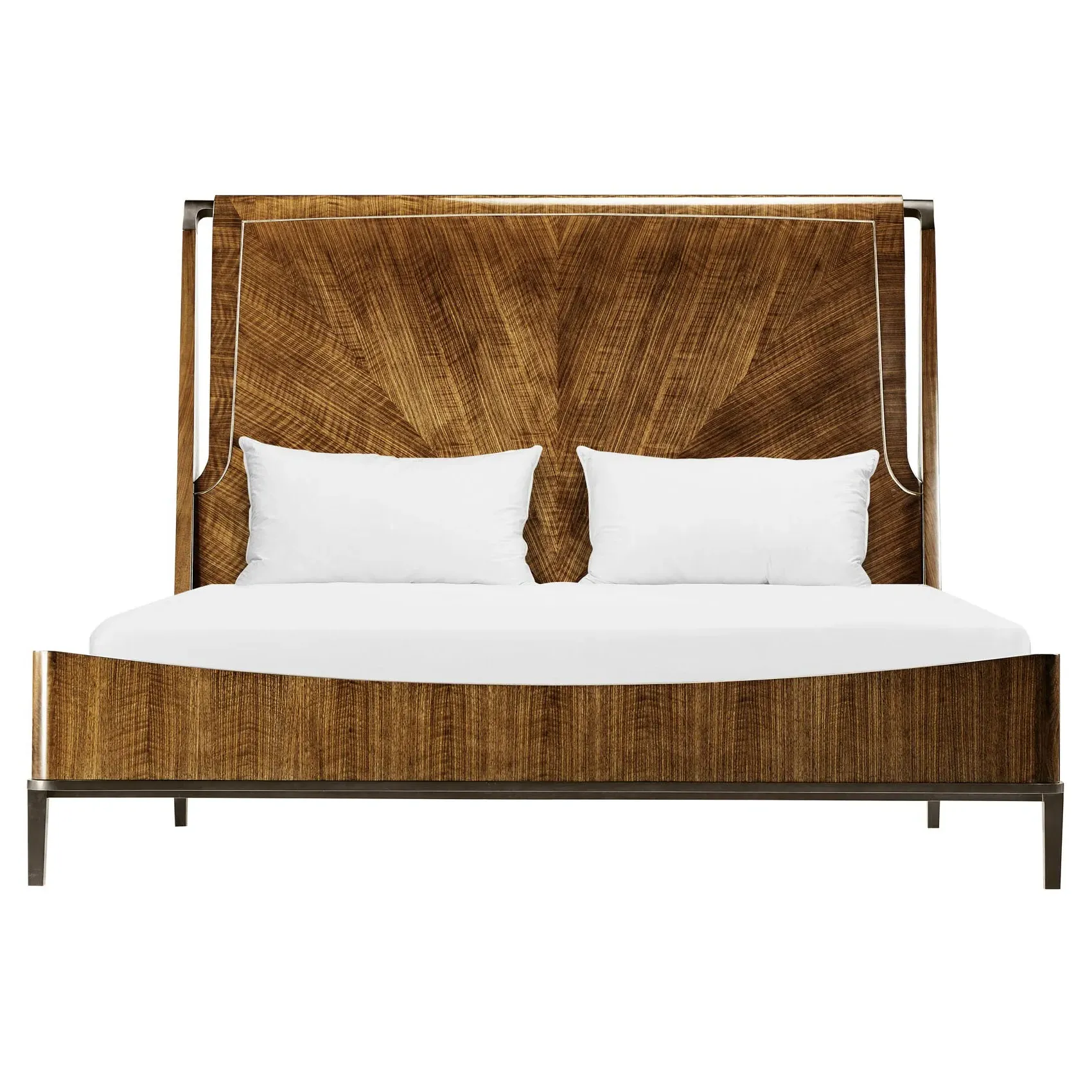 Ronin King Size Bed Frame - Brown, Walnut