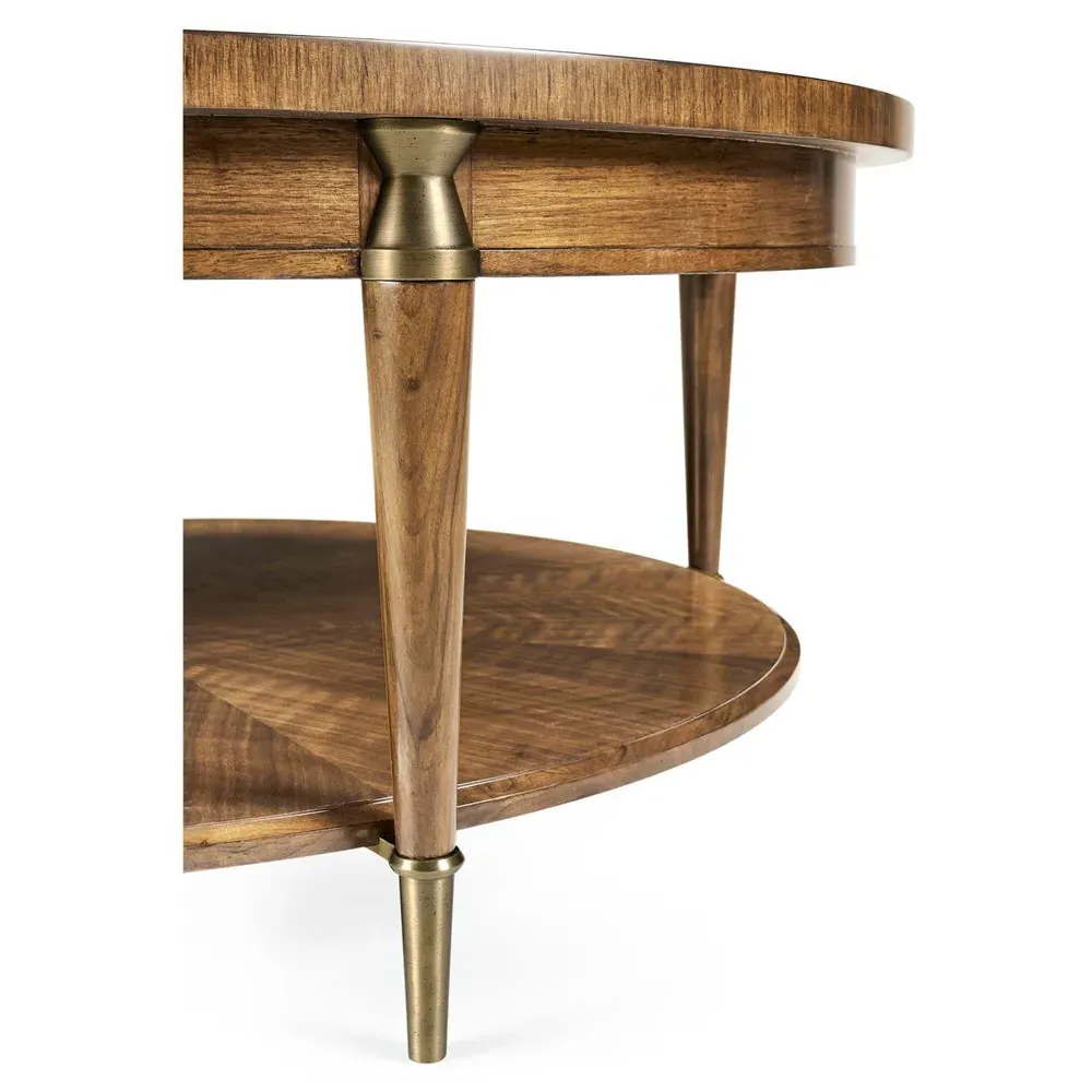 Ronin Round Coffee Table - Brown, Walnut