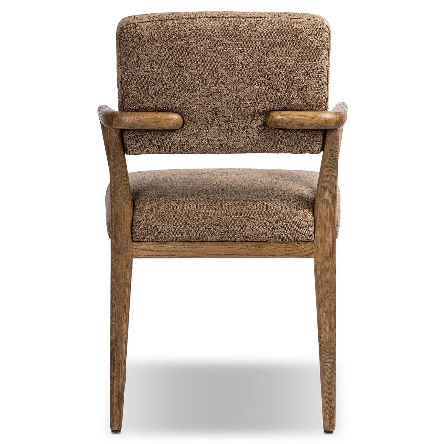 Rory Dining Arm Chair - Brown, Printed Fabric