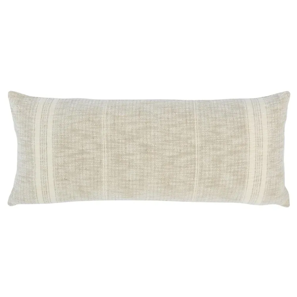 Rory Striped Throw Pillow - White, Cotton