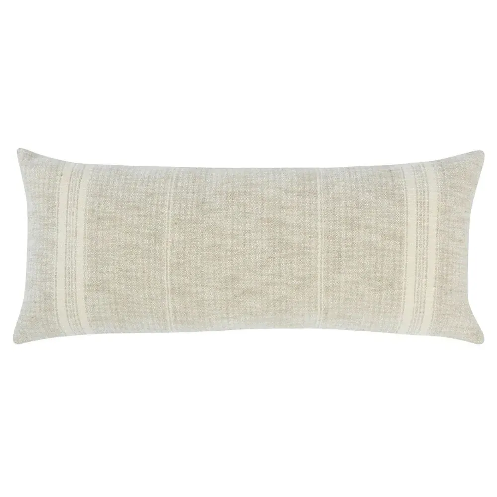 Rory Striped Throw Pillow - White, Cotton