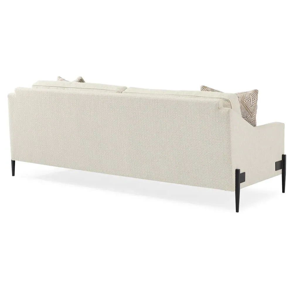 Rosalie 85" Sofa - Cream, Black Iron