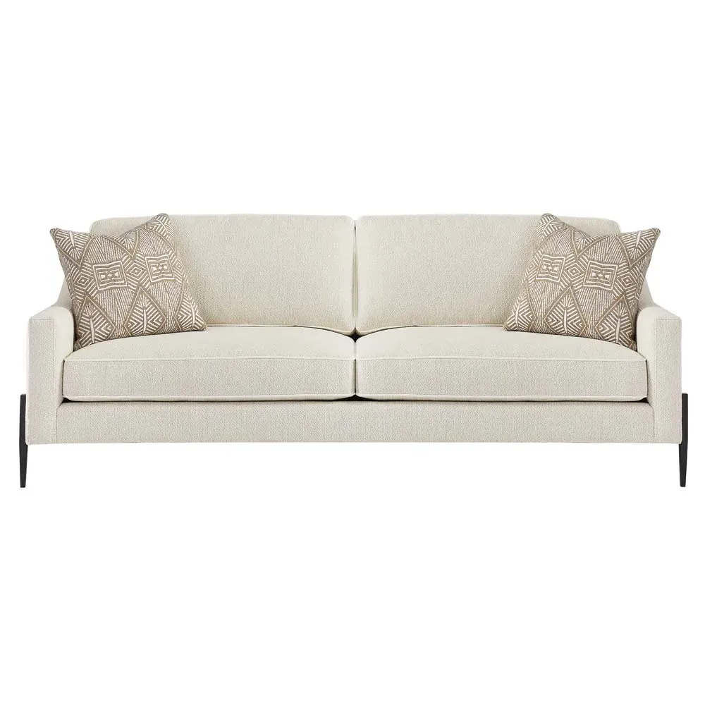 Rosalie 85" Sofa - Cream, Black Iron image