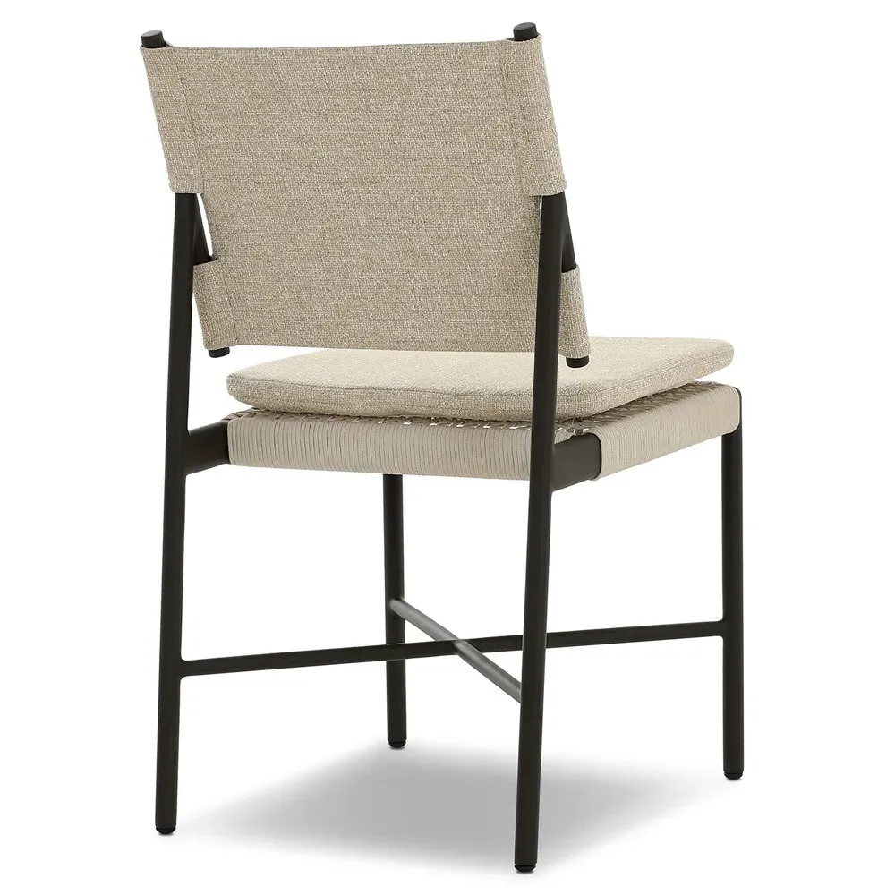 Rosalie Outdoor Dining Chair - Beige, Aluminum