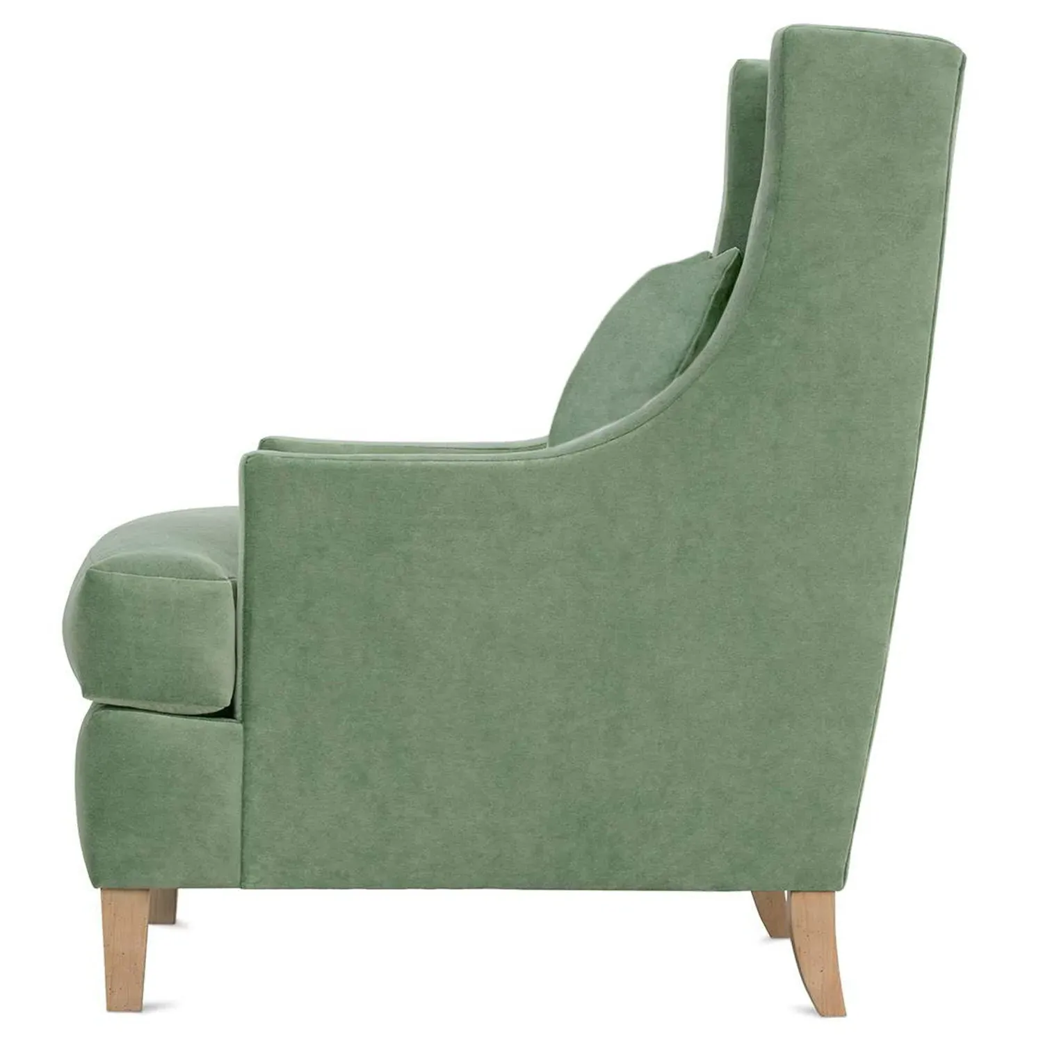 Rosalie Wingback Arm Chair - Green, Oak