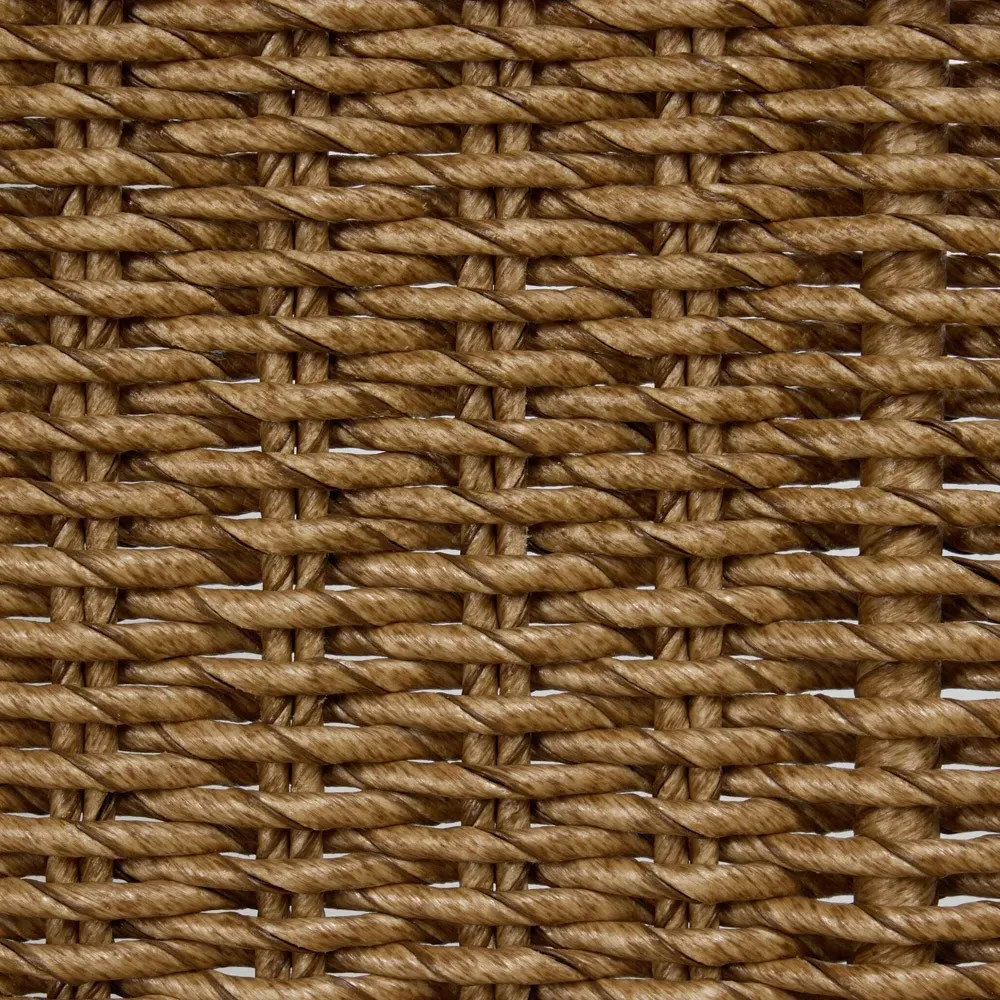 Rosalie Woven Wicker Outdoor Counter Stool - Black, Aluminum