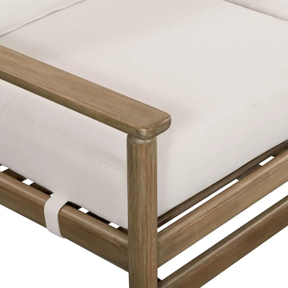Rose Coastal Large Outdoor Sofa - Beige, Eucalyptus