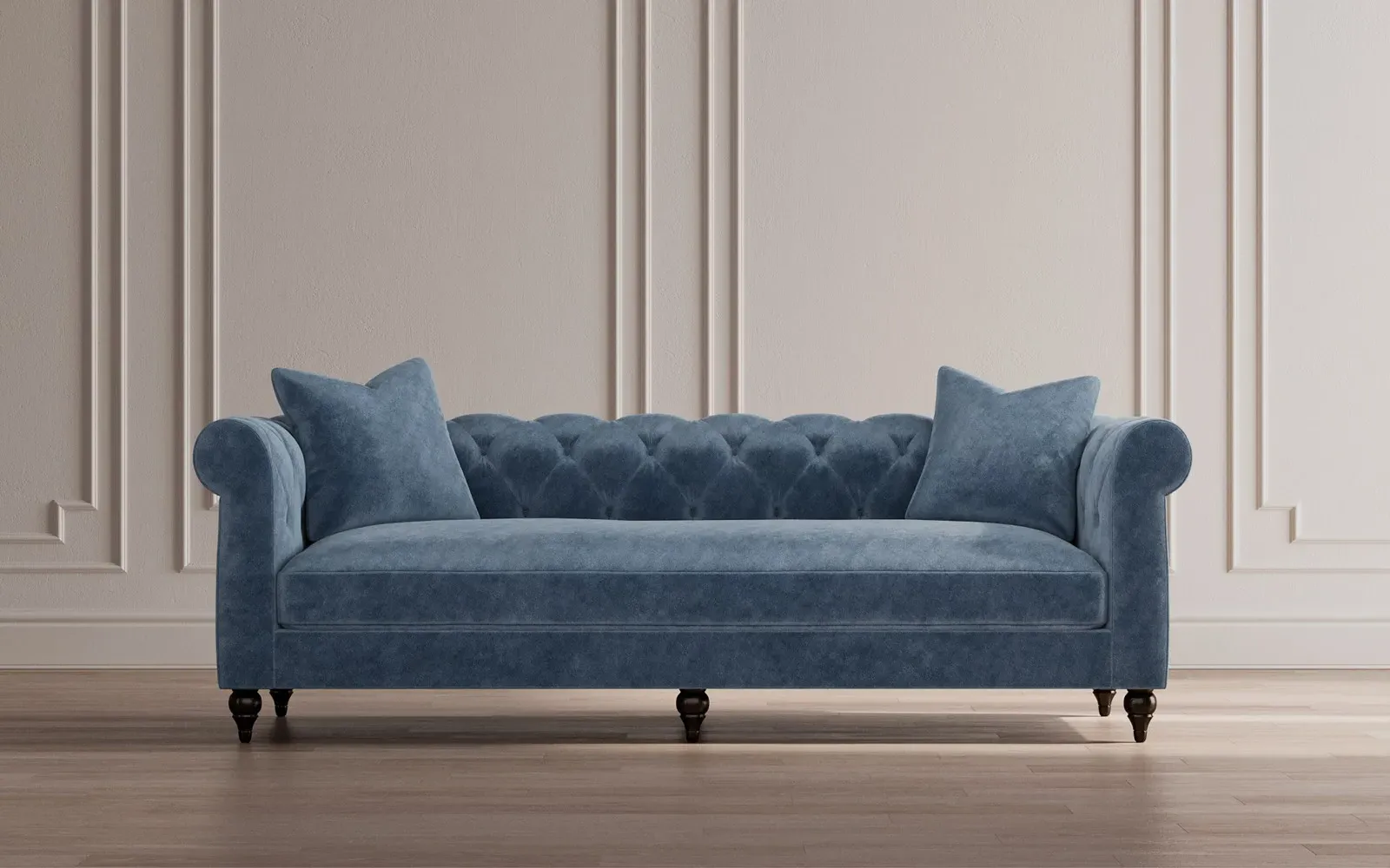 Rosehill 3-Seater Sofa with Tufted Back - Cloud Grey, Bouclé