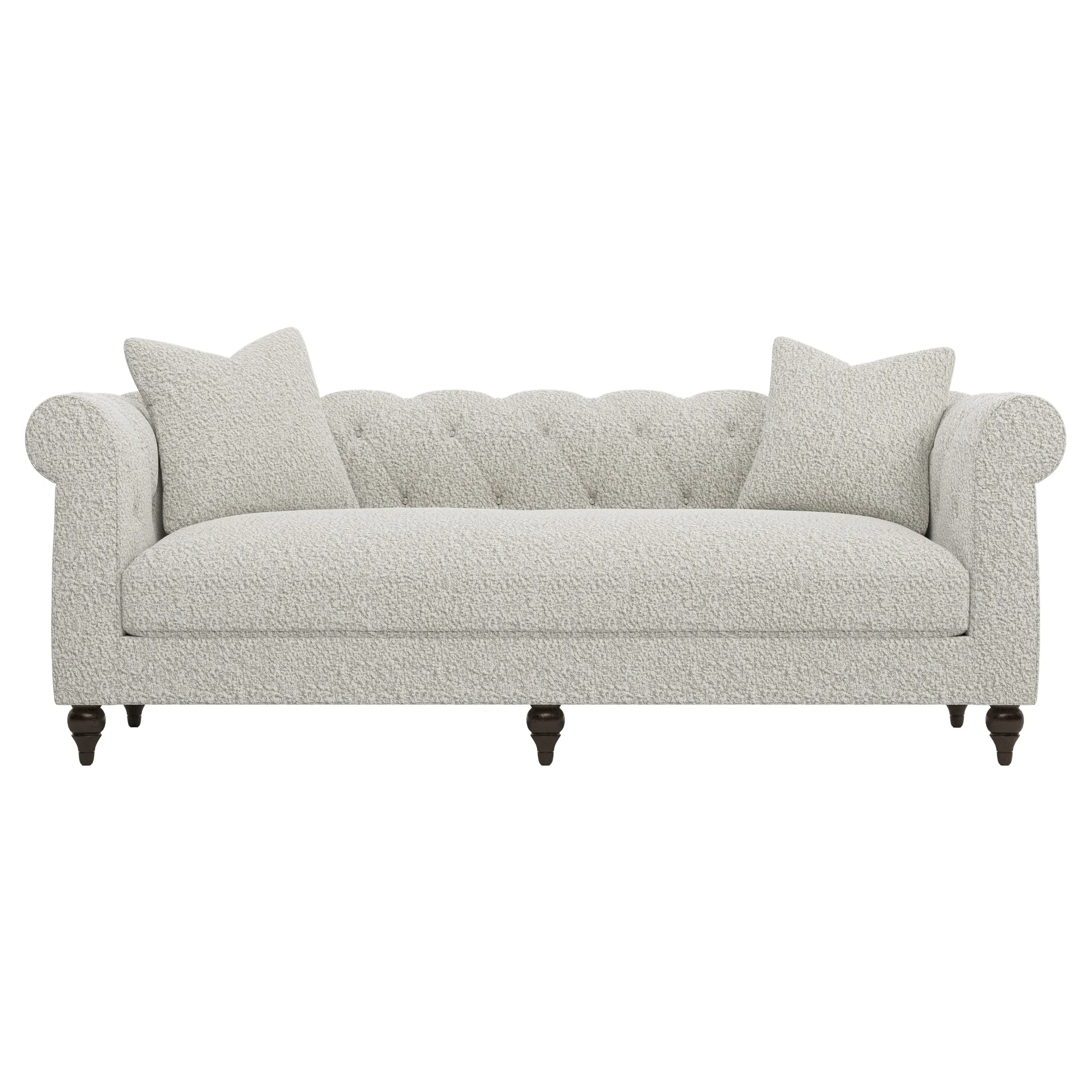 Rosehill 3-Seater Sofa with Tufted Back - Cloud Grey, Bouclé image