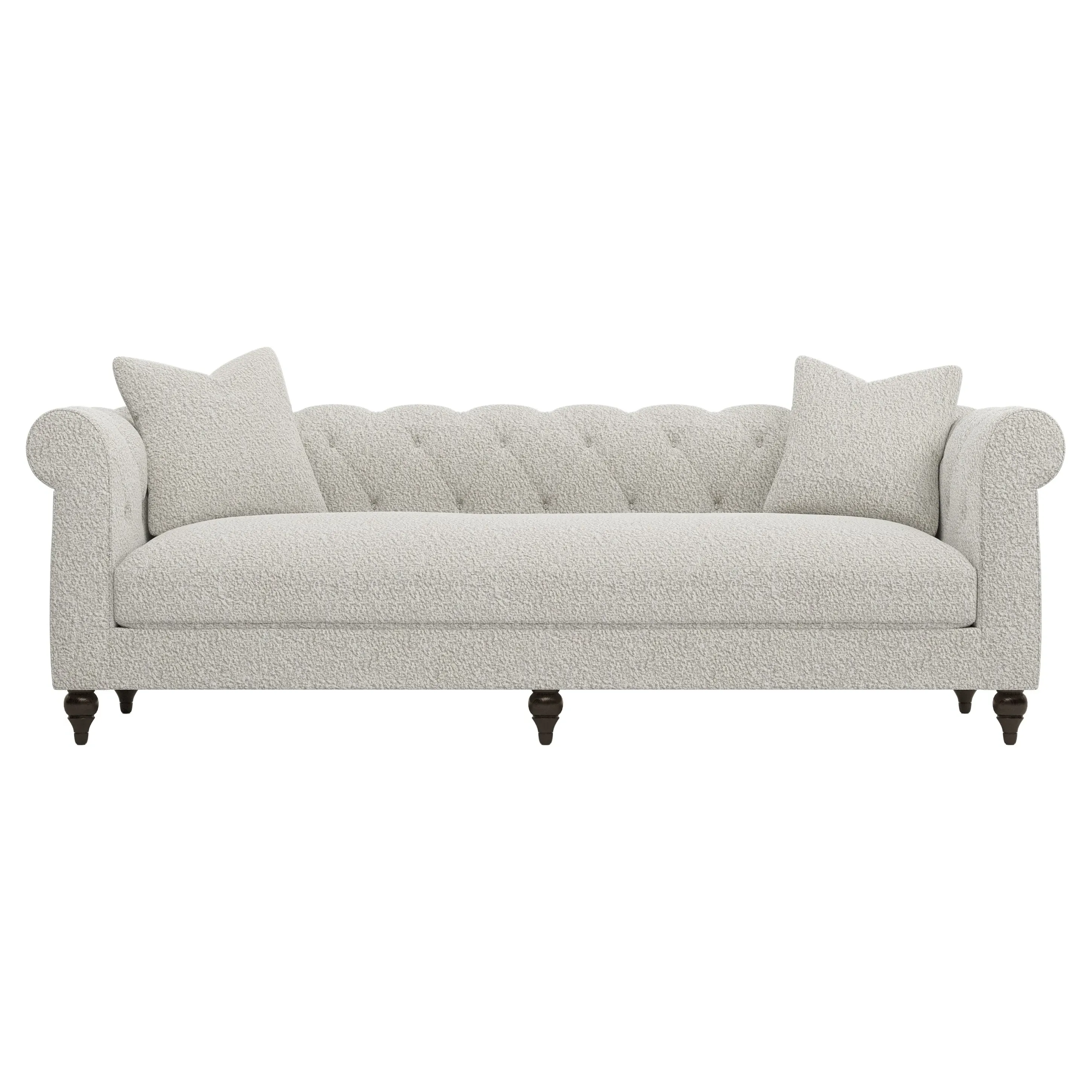 Rosehill 3-Seater Sofa with Tufted Back - Cloud Grey, Bouclé image