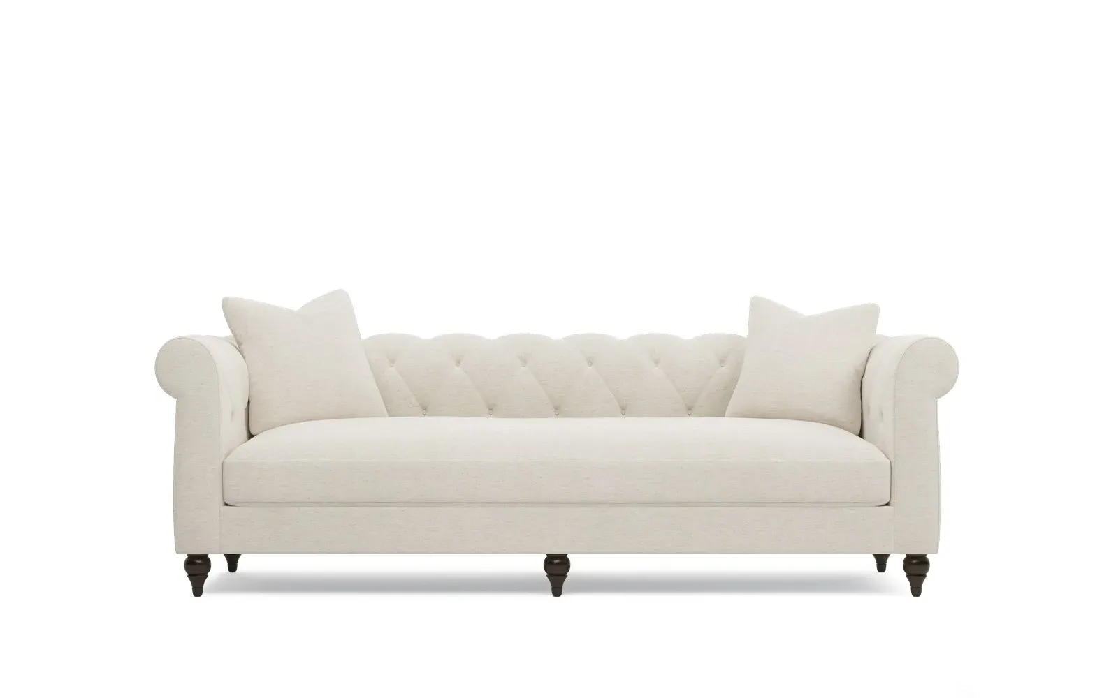 Rosehill 3-Seater Sofa with Tufted Back - Heathered Ivory
