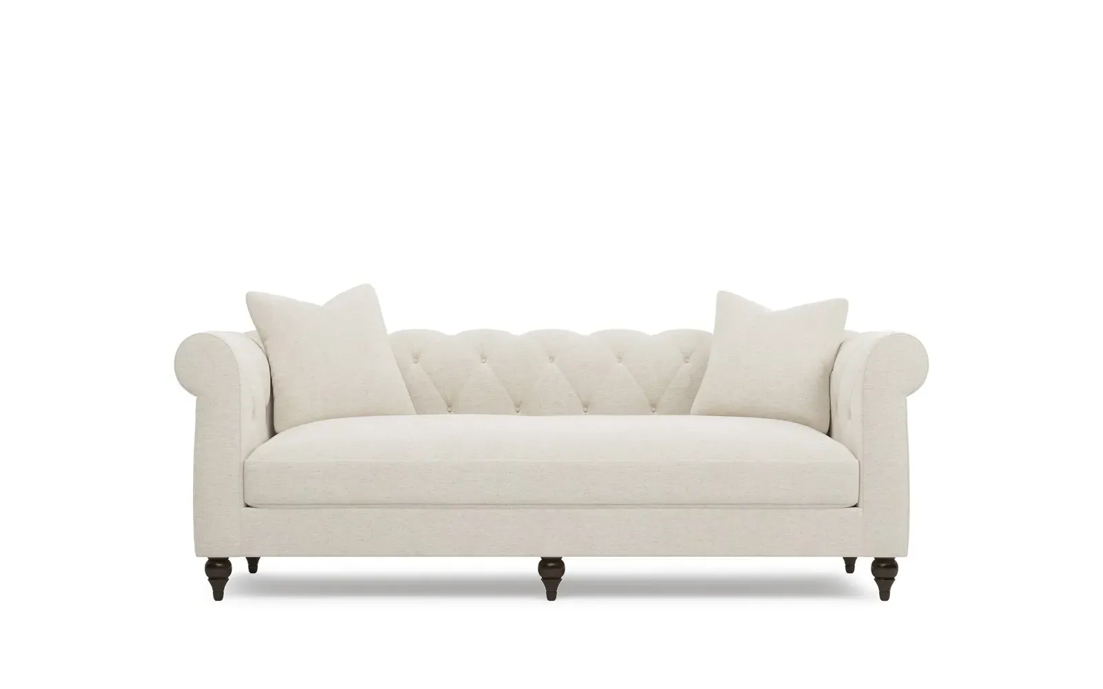 Rosehill 3-Seater Sofa with Tufted Back - Heathered Ivory