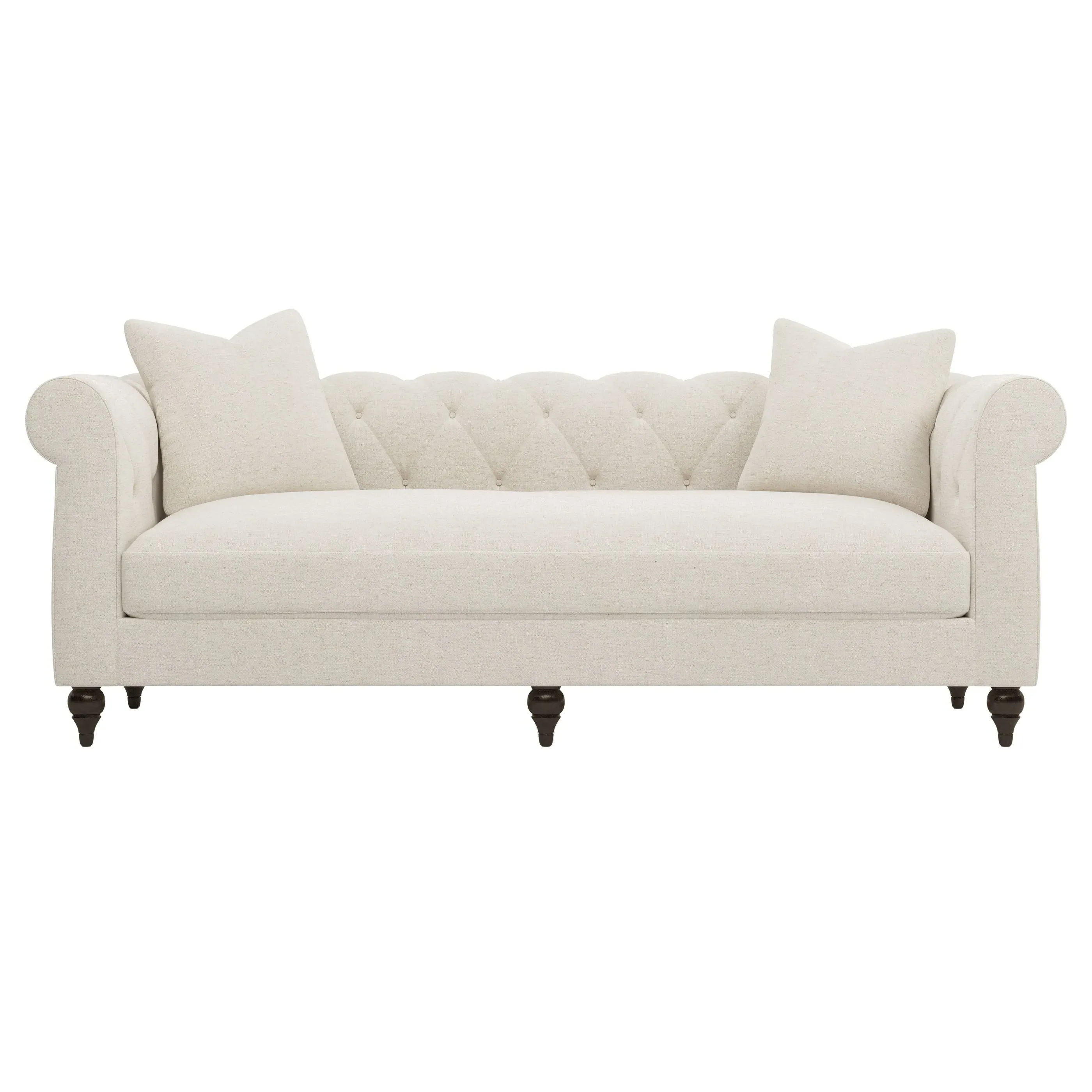 Rosehill 3-Seater Sofa with Tufted Back - Heathered Ivory
