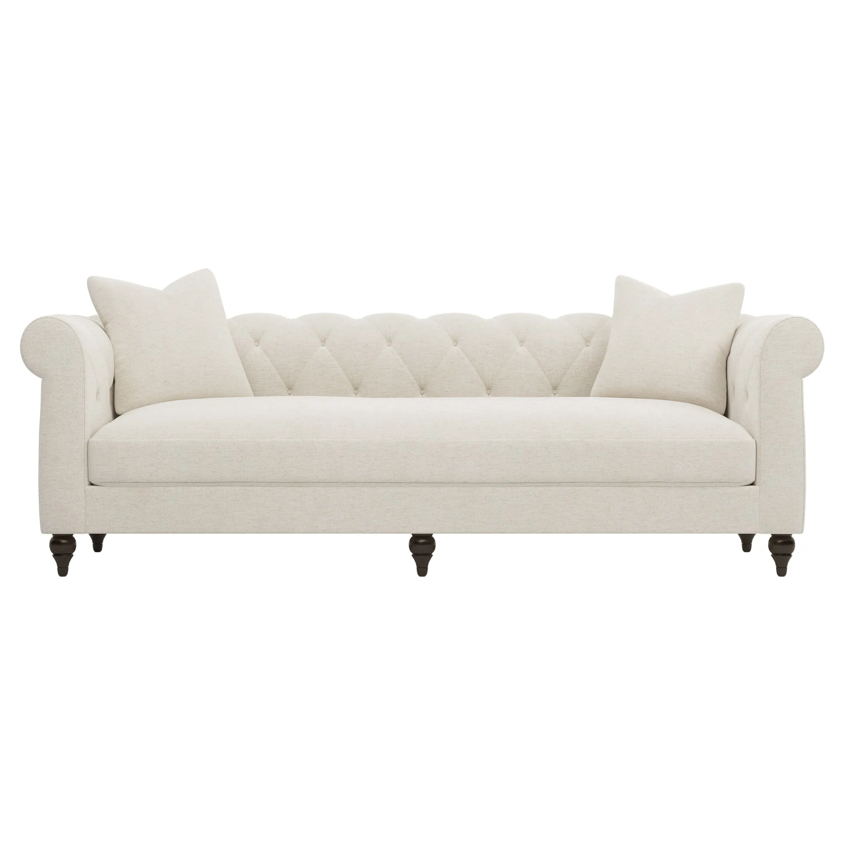 Rosehill 3-Seater Sofa with Tufted Back - Heathered Ivory